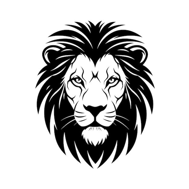 Majestic Lion Head Silhouette para logotipos y diseños