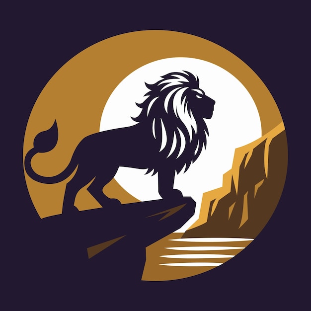 El majestuoso león de la noche