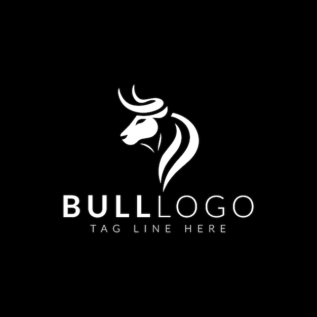Un majestuoso logotipo de toro llama la atención sobre un lienzo negro