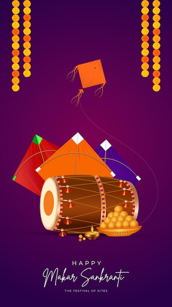 Makar Sankranti Creativo en las redes sociales