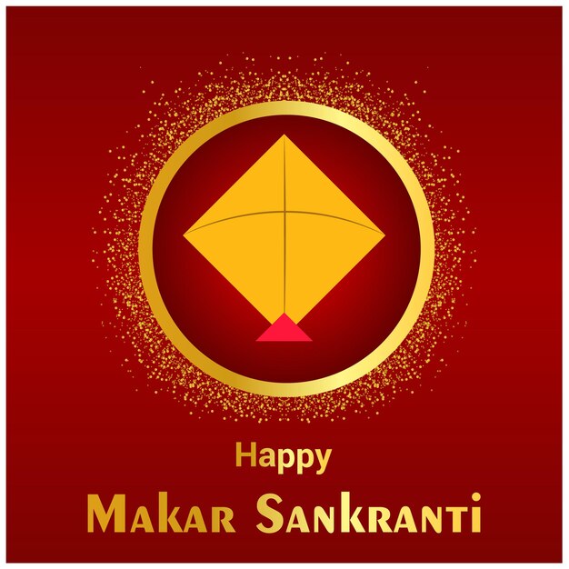 Makar Sankranti Uttarayana Maghi Festival Indio Celebración Diseño Vectorial Cometas Coloridas