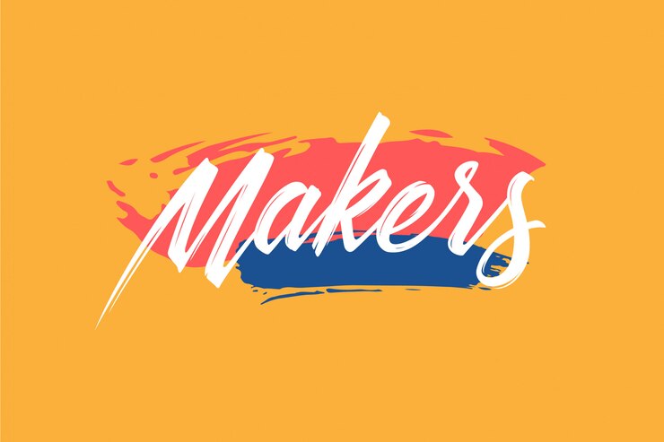 Makers letras con estilo de pincel áspero.