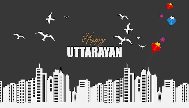 Vector makkar sankranti y uttarayan