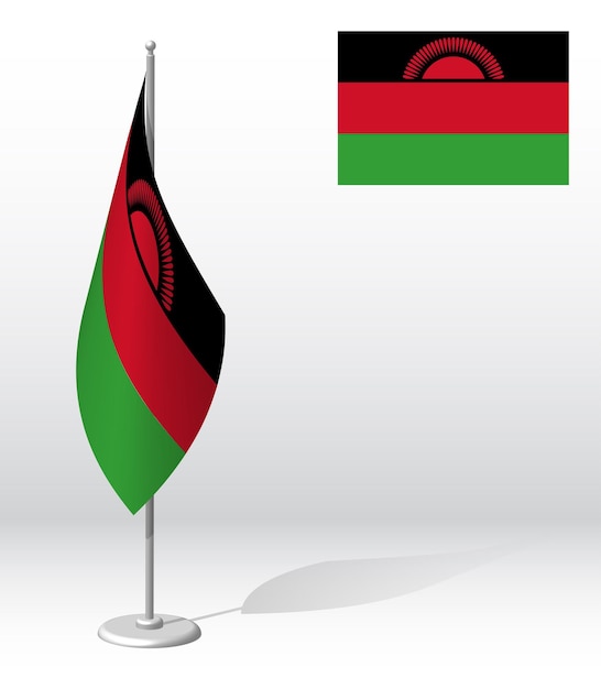 MALAWI bandera en el mástil para el registro de eventos solemnes reunión invitados extranjeros Nacional