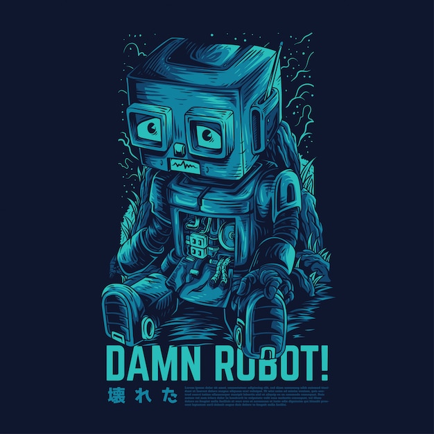 Maldito robot ilustración remasterizada