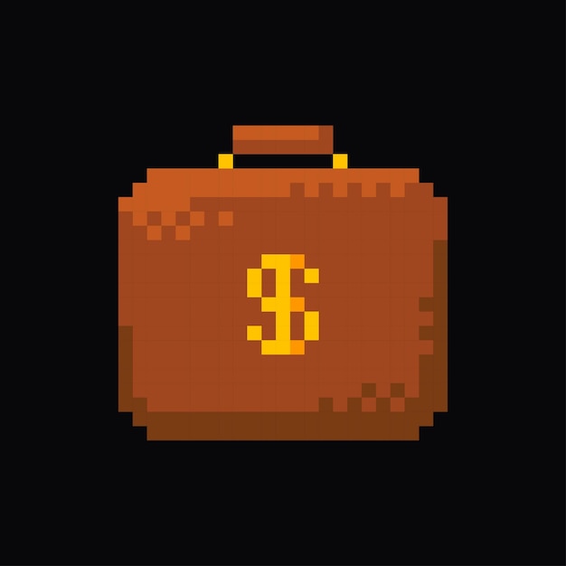 Maleta con dinero pixel art