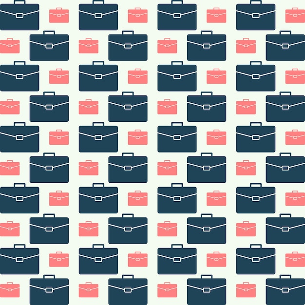 Maleta de negocios perfecta repetición creativa patrón vector ilustración fondo