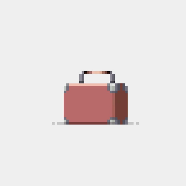 maleta de viaje en estilo pixel art