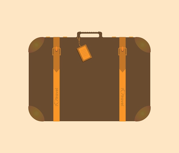 Una maleta de viaje Vector Clip Art aislado sobre fondo transparente