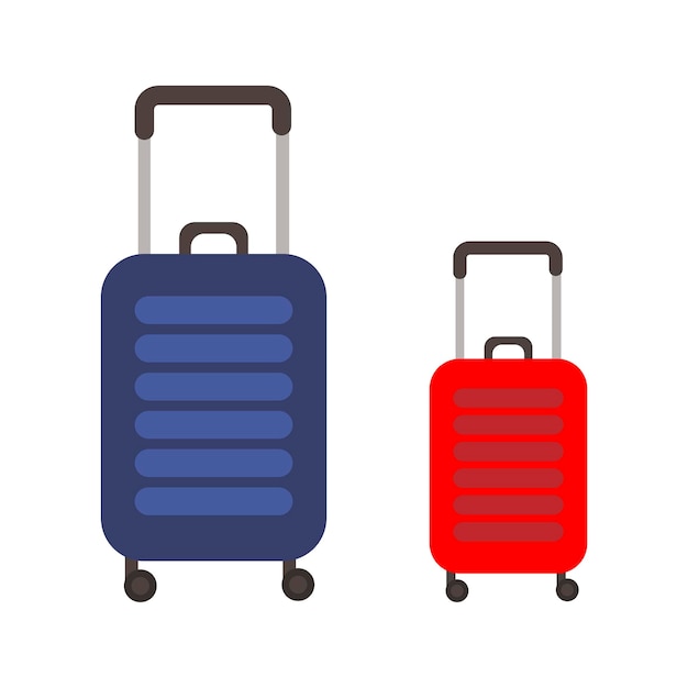 Maletas azules rojas Concepto de turismo Concepto de viaje Ilustración vectorial stock image