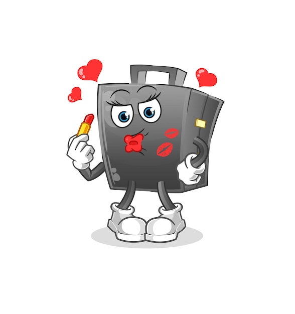 Maletín maquillaje mascota vector de dibujos animados
