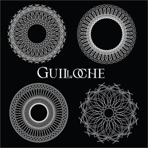 malla decorativa con patrones de guilloche
