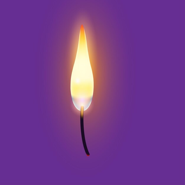 malla de gradiente de la llama de la vela ardiente