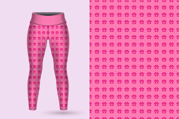 Unas mallas rosas con un estampado de un gato.