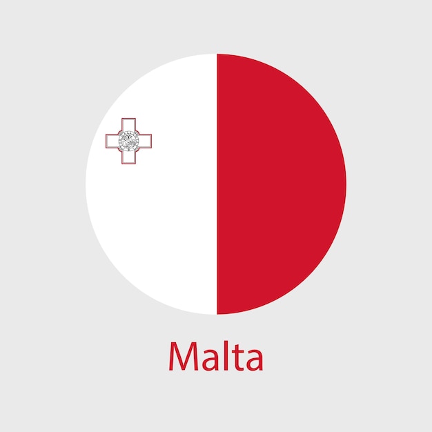 Vector malta bandera vector iconos conjunto de ilustraciones