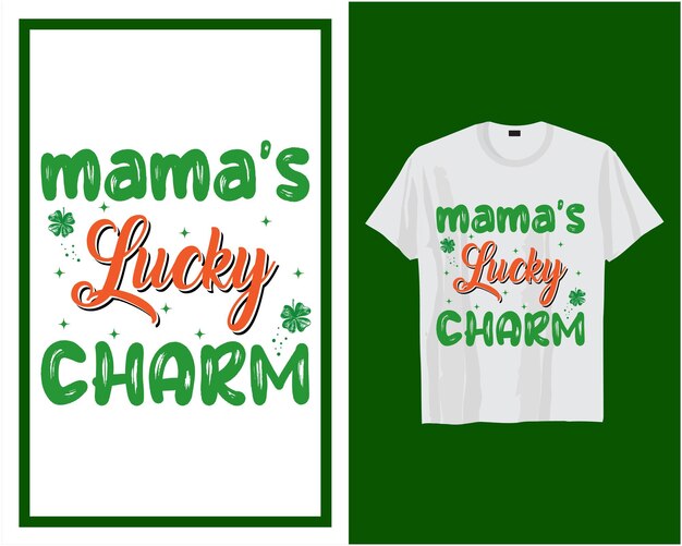 Mamá amuleto de la suerte Día de San Patricio camiseta diseño tipografía vector ilustración