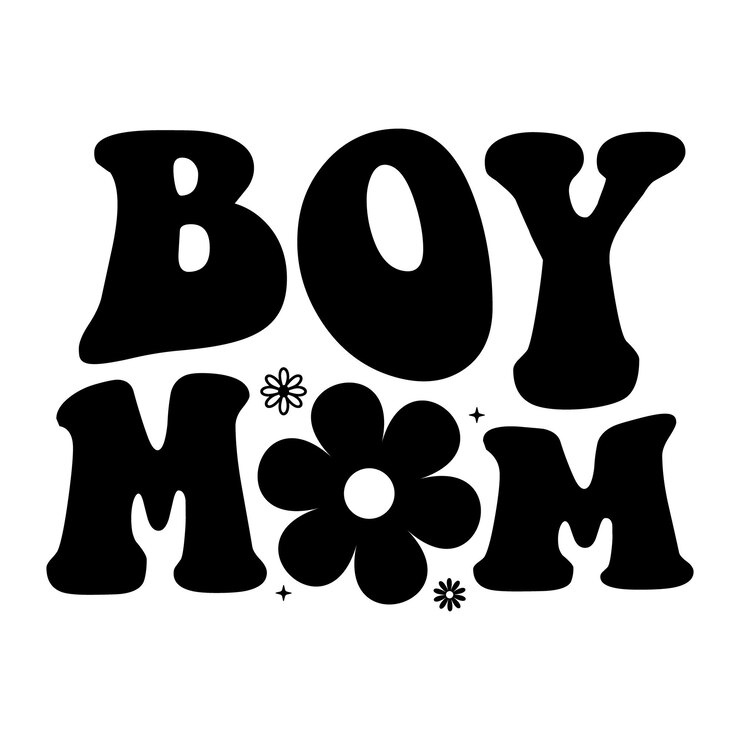 Mamá con letras a mano mamá groovy retro mamá boho hippie texto madre citas vintage esposa chica texto ondulado