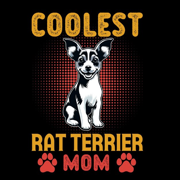 La mamá más genial de RatTerrier Vector de diseño e ilustración de camisetas de tipografía