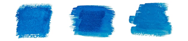 Mancha de acuarela azul Fondo de acuarela Pincel de acuarela azul Diseño vectorial