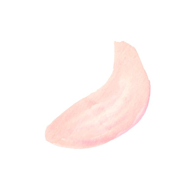 Mancha de acuarela rosa pastel abstracta vectorial sobre fondo blanco