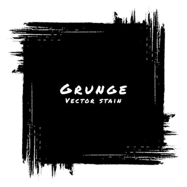 Mancha de garabato Marco cuadrado Grunge Dibujado a mano en pincel Banner de venta Fondo de angustia vectorial
