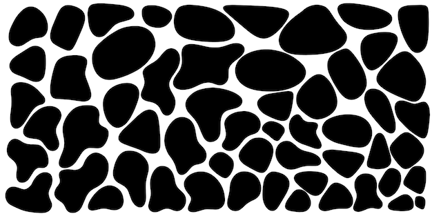 Mancha de mancha orgánica Patrón redondo geométrico orgánico de mancha aleatoria aislado sobre fondo blanco Ilustración de vector de mancha de tinta de mancha aleatoria