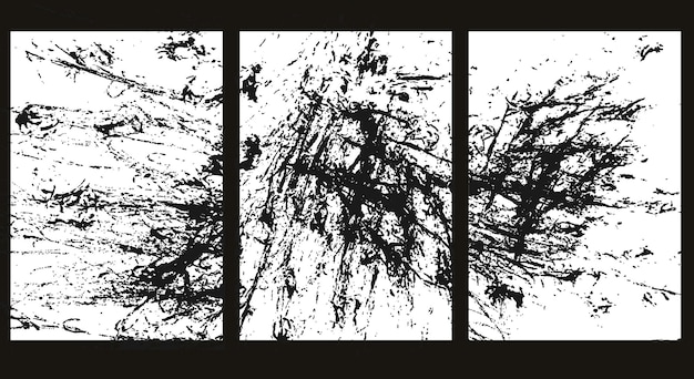 Vector una mancha negra de garabatos fondo texturizado con composición de líneas desordenadas desiguales