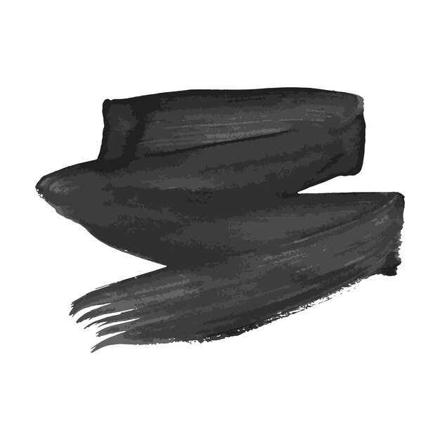 Mancha de tinta negra dibujada a mano. Mancha de tinta aislada sobre fondo blanco. Ilustración vectorial
