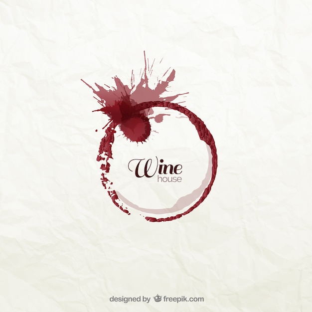 Vector mancha de vino logotipo