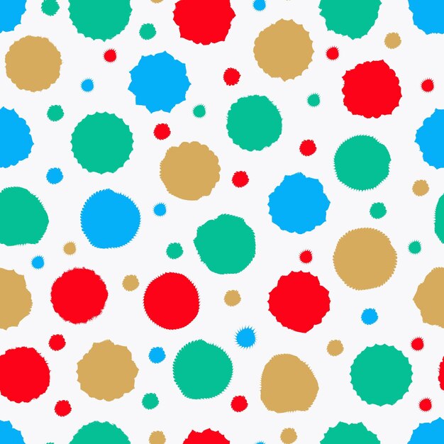 Manchas de puntos caóticos dibujados a mano y manchas vectoriales de patrones sin fisuras Textura interminable para sitio web
