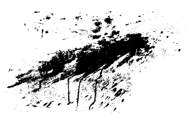 manchas de tinta negra sobre fondo blanco vector salpicaduras de tinta negra en fondo blanco pincel grunge