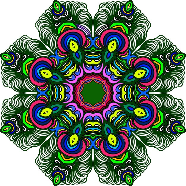 Mandala abstracto colorido