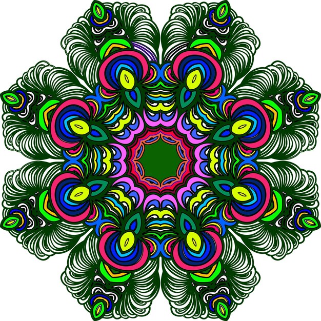 Mandala abstracto colorido