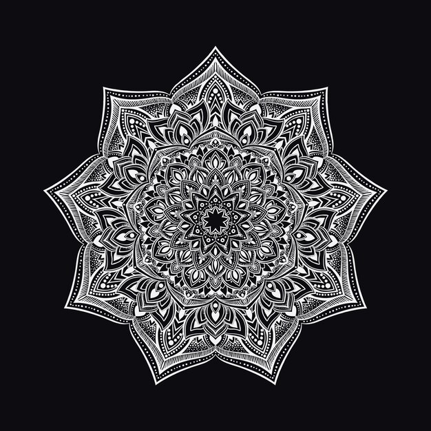 Mandala abstracto dibujado a mano