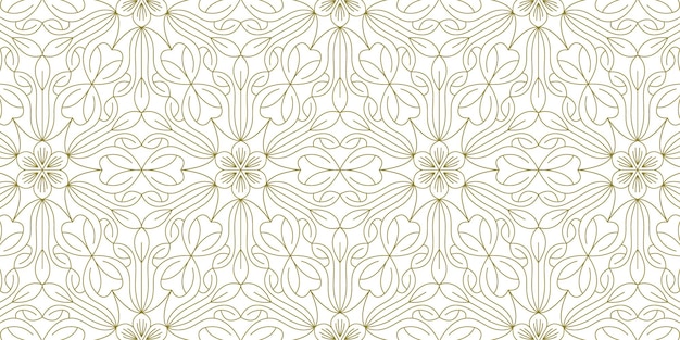 mandala abstracto línea dorada patrón origen étnico