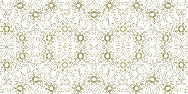 mandala abstracto línea dorada patrón origen étnico