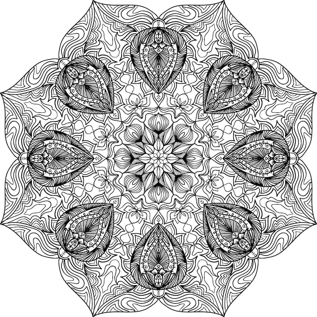 Mandala abstracto o copo de nieve