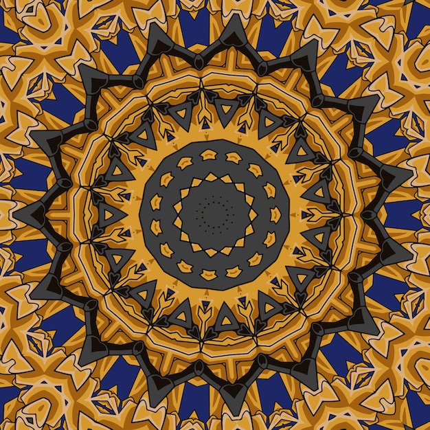 Mandala abstracto ornamental de patrones sin fisuras étnicos textiles indios vintage