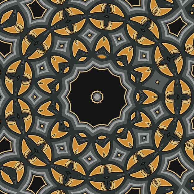 Mandala abstracto ornamental de patrones sin fisuras étnicos textiles indios vintage