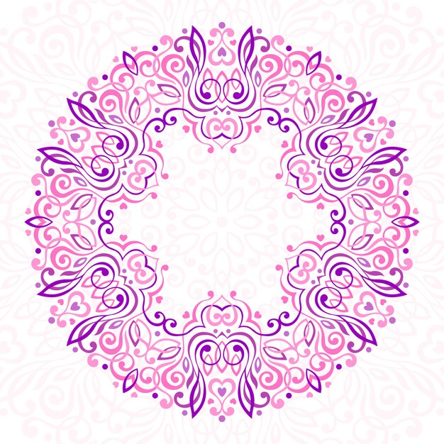 Mandala adornada abstracta. Marco decorativo para el diseño.