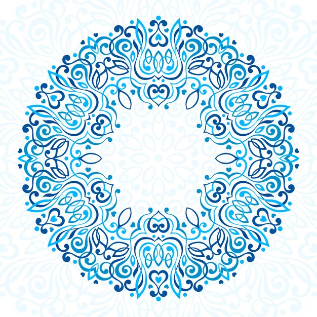 Mandala adornada abstracta.