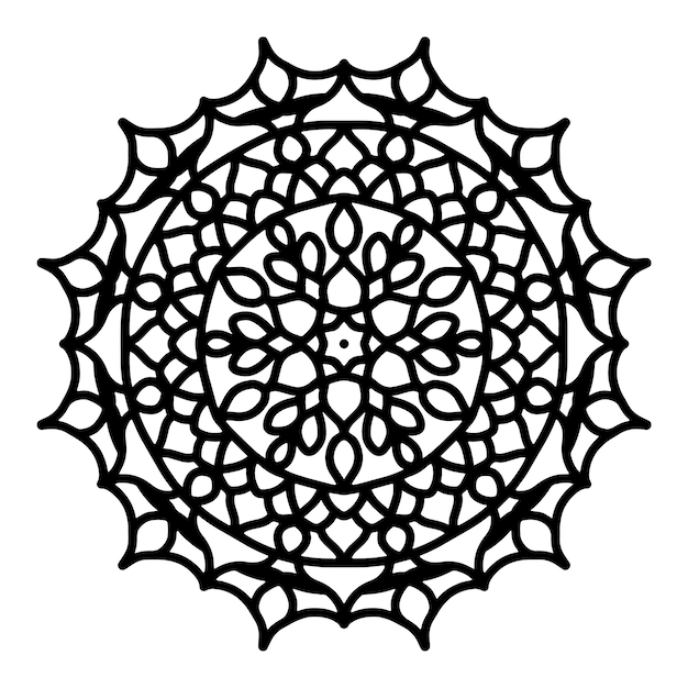 Mandala de adorno de círculo decorativo en estilo diwali.