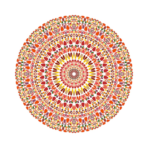 Mandala de adorno de grava colorido circular abstracto redondo