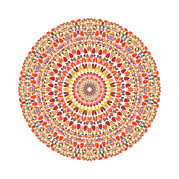 Mandala de adorno de grava colorido circular abstracto redondo