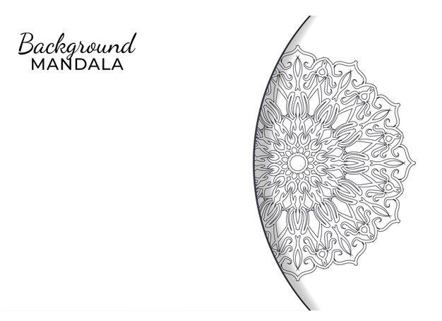 mandala de adorno indio dibujado a mano en estilo de fondo