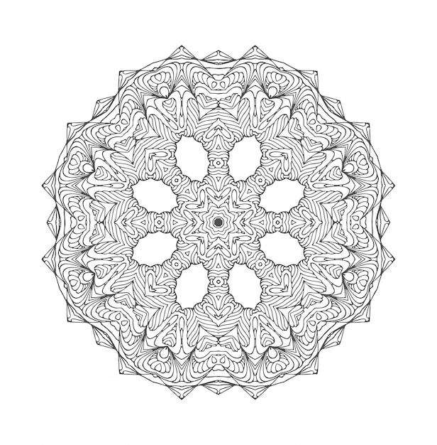 Mandala adorno redondo.