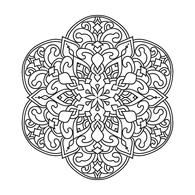 Vector mandala para adultos para colorear