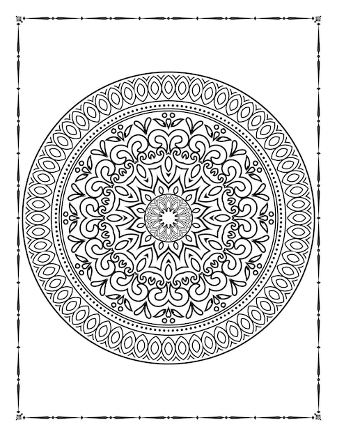 Mandala para adultos página para colorear kdp interior. página para colorear de mandalas. página para colorear para adultos.