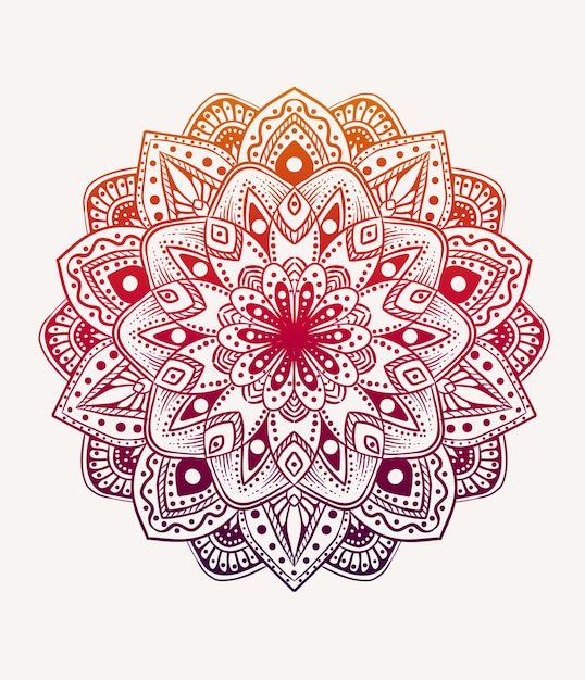 mandala aislado con color degradado