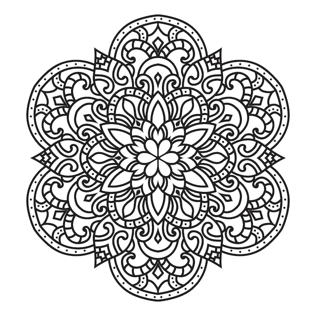 mandala, aislado, en, el, fondo blanco
